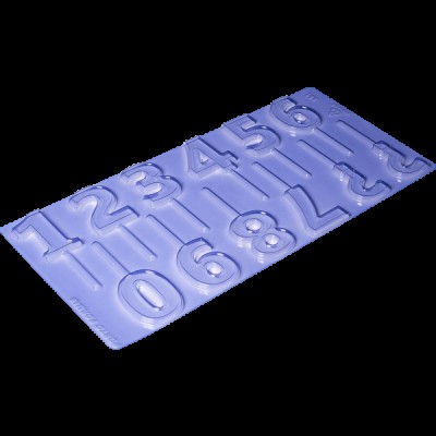 Καλούπι Πλαστικό Αριθμοί και ? 12 θέσεων 80x55x8mm