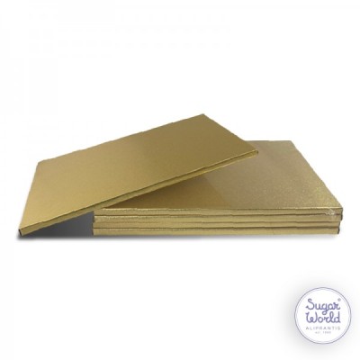 Δίσκος Παραλληλόγραμμος 12mm Χρυσός 50x35cm x5