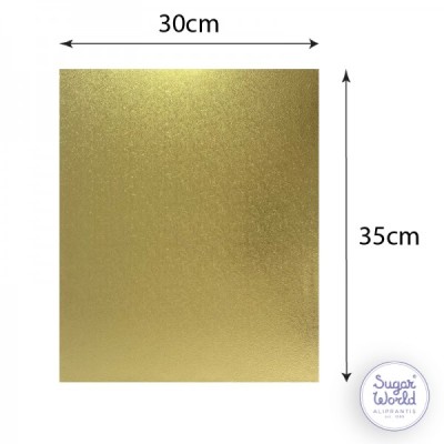 Δίσκος Παραλληλόγραμμος 12mm Χρυσός 35x30cm