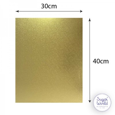 Δίσκος Παραλληλόγραμμος 12mm Χρυσός 40x30cm