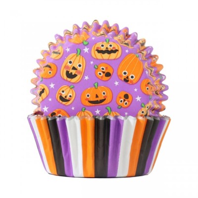 Καραμελόχαρτα Halloween Pumpkin Party (2 Σχέδια) Ø52x30mm Foil x60 PME