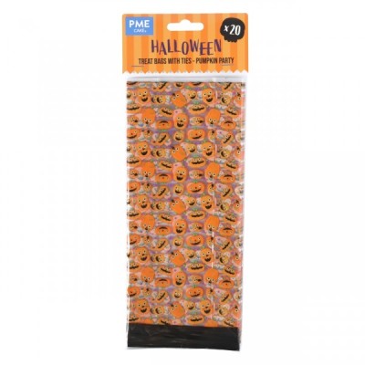 Σακουλάκια Γλυκών Halloween Pumpkin Party 10x24cm x20 PME