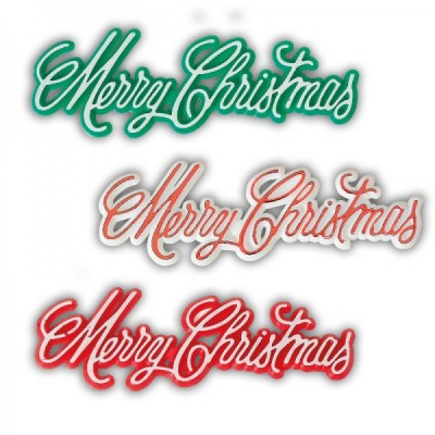Διακοσμητικό Merry Christmas 3 Σχέδια   x144 100x35mm