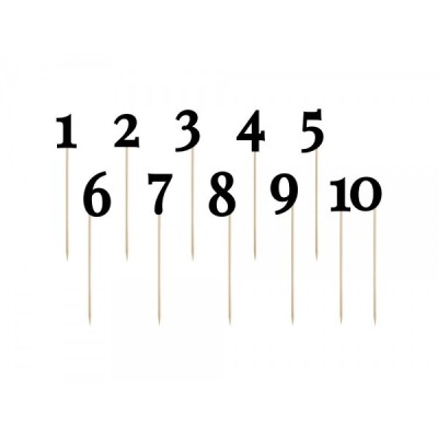 Πικ Αριθμοί Μαύροι x11 24-26cm