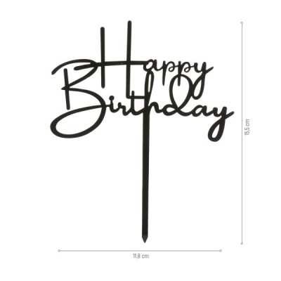 Επιγραφή "Happy Birthday" 20x13εκ.