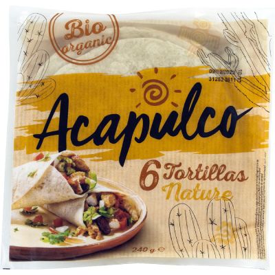 Βιολογικές Πίτες Τορτίγιας 240g Acapulco 