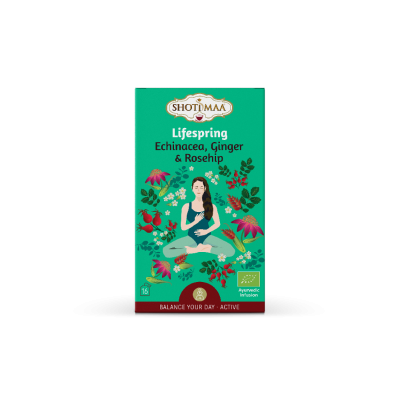 Τσάι Balance Your Day Lifespring Εχινάκεια, Τζίντζερ & Κυνόροδο 16 φακελάκια 32g Shoti Maa Bio Shoti Maa