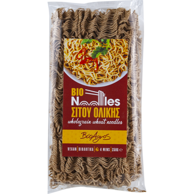 Βιολογικά Noodles Σίτου Ολικής Vegan 250g Βιοαγρός 