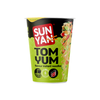 Έτοιμο Γεύμα Noodles με Πικάντικη Γεύση Tom Yum Cup 65g Sun Yan 