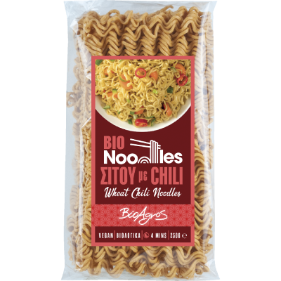Βιολογικά Noodles Σίτου με Chili Vegan 250g Βιοαγρός 