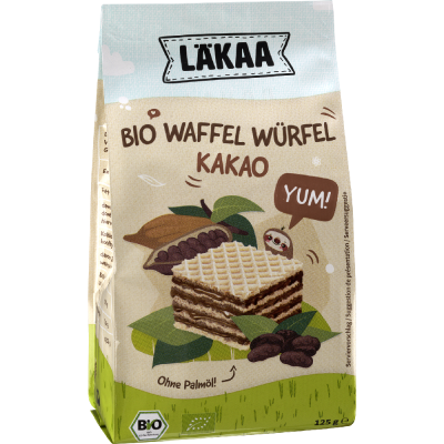 Βιολογικά Γκοφρετάκια με Κρέμα Κακάο 125g Lakaa 