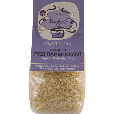 Βιολογικό Ρύζι Κίτρινο Parboiled 500g Βιοαγρός 