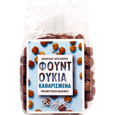 Βιολογικά Φουντούκια Καθαρισμένα 200g Βιοαγρός 