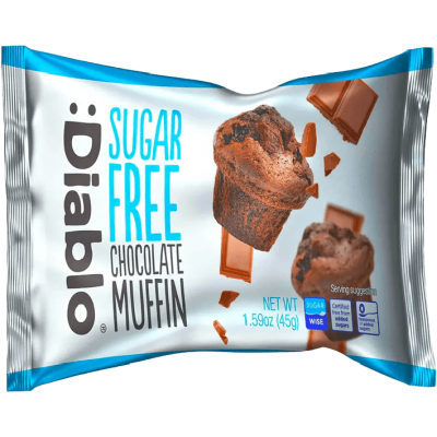Muffin Σοκολάτας χωρίς σάκχαρα 45g Diablo Diablo