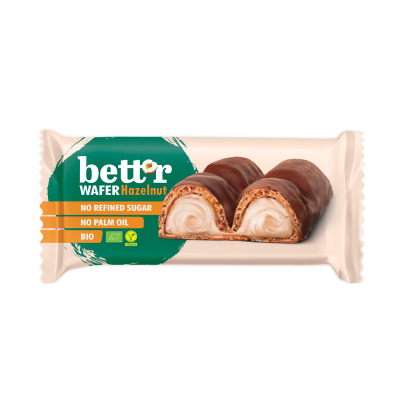 Vegan Γκοφρέτα με Κρέμα Φουντουκιού 33g Bett'r Bio Bettr