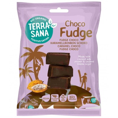 Vegan Βιολογικές Καραμέλες Τύπου Fudge με Κακάο Χωρίς Γλουτένη Terrasana 100gr