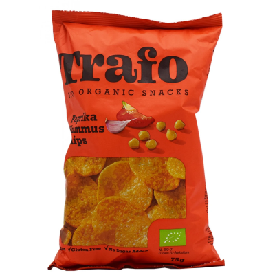 Βιολογικά Chips Ρεβυθιού Hummus με Πάπρικα Trafo 75gr