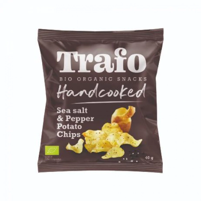 Βιολογικά Chips Πατάτας με Θαλασσινό Αλάτι και Πιπέρι Trafo 40gr