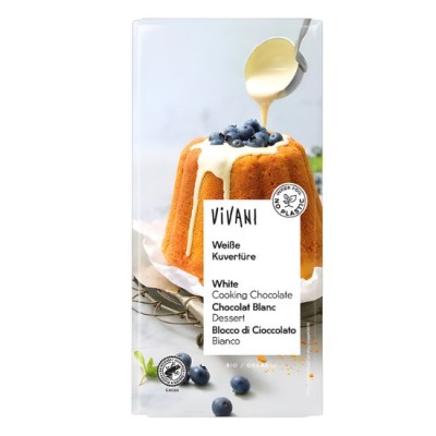 Βιολογική Κουβερτούρα Λευκή Vivani 150gr