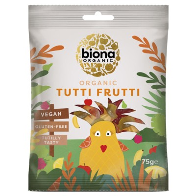 Βιολογικά Ζελεδάκια Φρούτων Tutti Frutti Biona 75gr