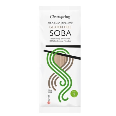 Βιολογικά Vegan Soba Noodles Φαγόπυρου Χωρίς Γλουτένη/Ζάχαρη/Λακτόζη Clearspring 200gr