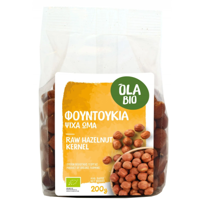 Βιολογικά Φουντούκια Ωμά Χωρίς Αλάτι Όλα Bio 200gr