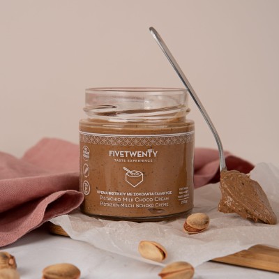 Κρέμα Φυστικιού (Pistachio) με Σοκολάτα Γάλακτος Χωρίς Ζάχαρη Fivetwenty 200gr